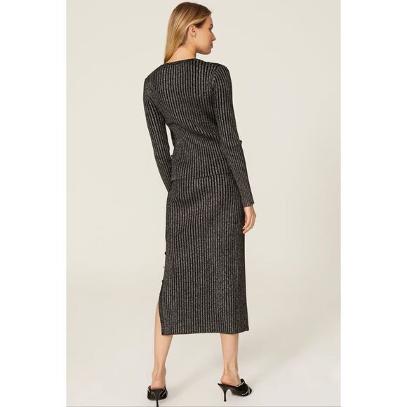 Tory Burch Lurex Stripe Knit Skirt🧡 - Picture 3 of 10